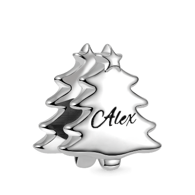 クリスマスツリーの刻印可能なチャーム